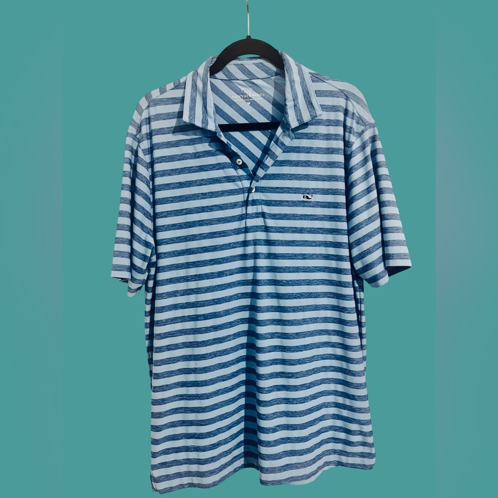 Vineyard Vines Blue Striped Polo Shirt